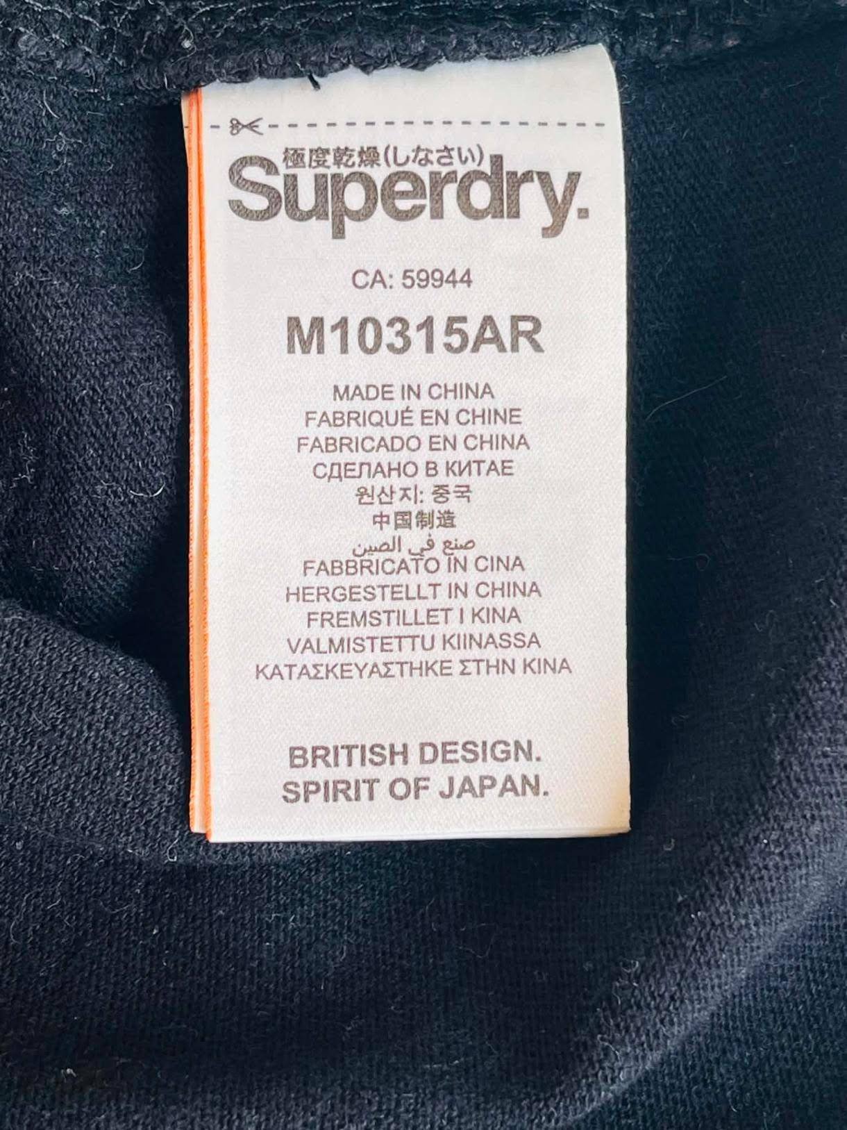 IMG_20260813_144709_469 Sweat-shirt Superdry embossé noir - Taille XL - Image 2