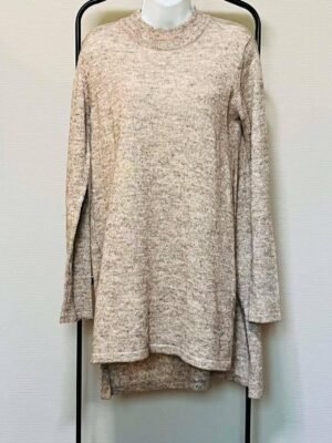 Pull tunique asymétrique H&M beige chiné – TM