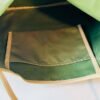 agnes b 2 Sac à main / cabas agnès b. en nylon vert olive et finitions cuir beige