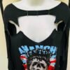 Robe T-Shirt Punk Rock – Imprimé Crâne & Épingles à Nourrice TU
