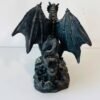 Statuette Dragon Motard Biker sur Chopper – Style Gothique
