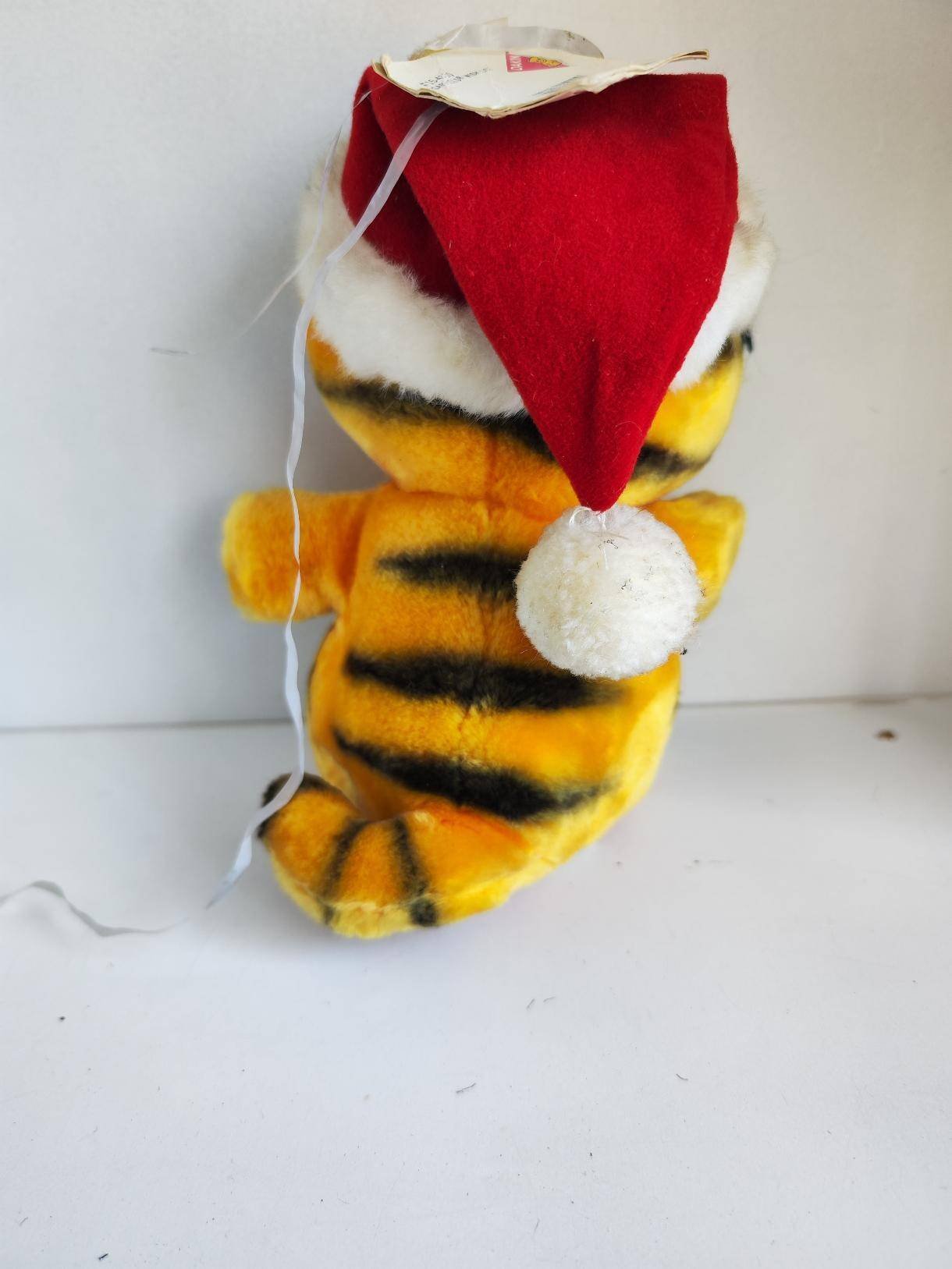 g1 Peluche Vintage Garfield de Noël / Hiver avec Bonnet – Dakin / Fun Farm Années 80-90 - Image 3