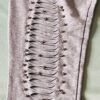 jogging 4 Pantalon de jogging/legging gris avec détails lacés et perles aux genoux T M/L