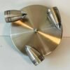 lumiere pdp Plafonnier 3 Spots Orientables – Métal Acier / Inox Brossé – Style Moderne
