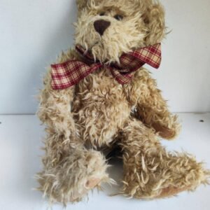 Ours en Peluche Vintage Russ Berrie – Collection Bears From The Past / Nœud Écossais Tartan