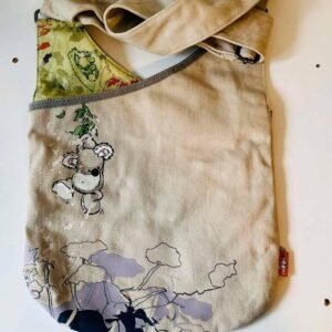 Sac bandoulière besace NICI – Motif Koala en toile canvas beige