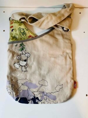 pdp Sac bandoulière besace NICI – Motif Koala en toile canvas beige