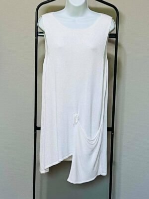 Tunique asymétrique blanche Sarah Pacini - TU (Made in Italy)
