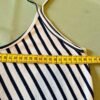 robe ligne 3 Combinaison-pantalon longue à rayures chevrons bleu marine & Blanc – TU
