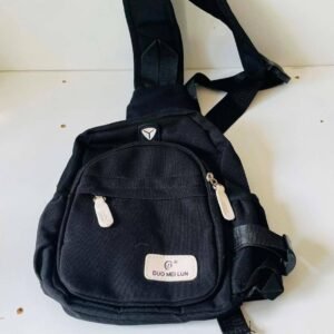 Sac à dos / Sacoche bandoulière multipoche DUO MEI LUN – Noir