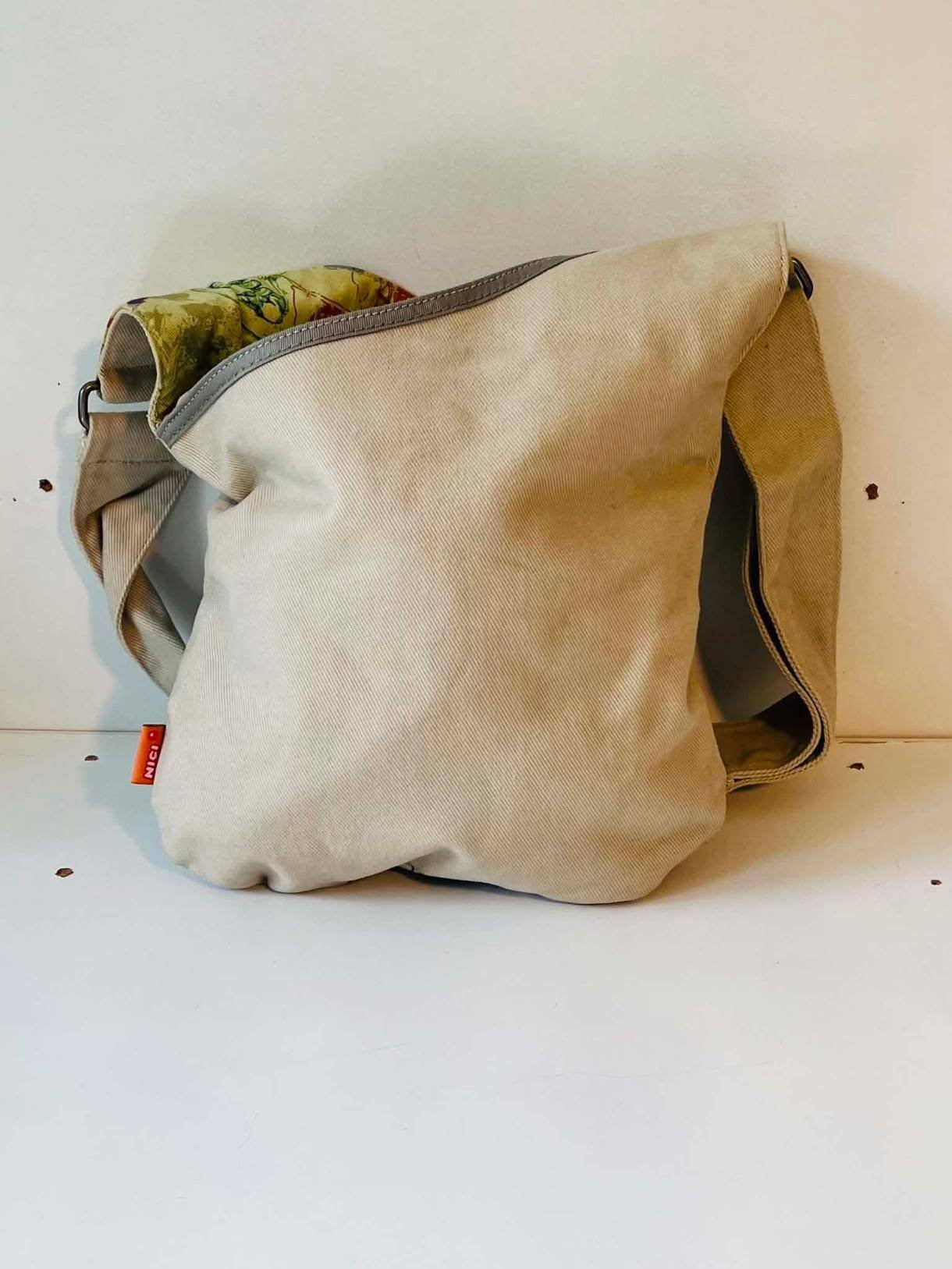 sacoche panda 3 Sac bandoulière besace NICI – Motif Koala en toile canvas beige - Image 2
