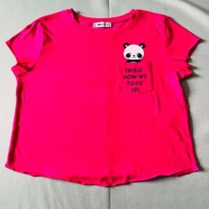 T-shirt fuchsia Panda « This is how we tu-tu it! » - TS