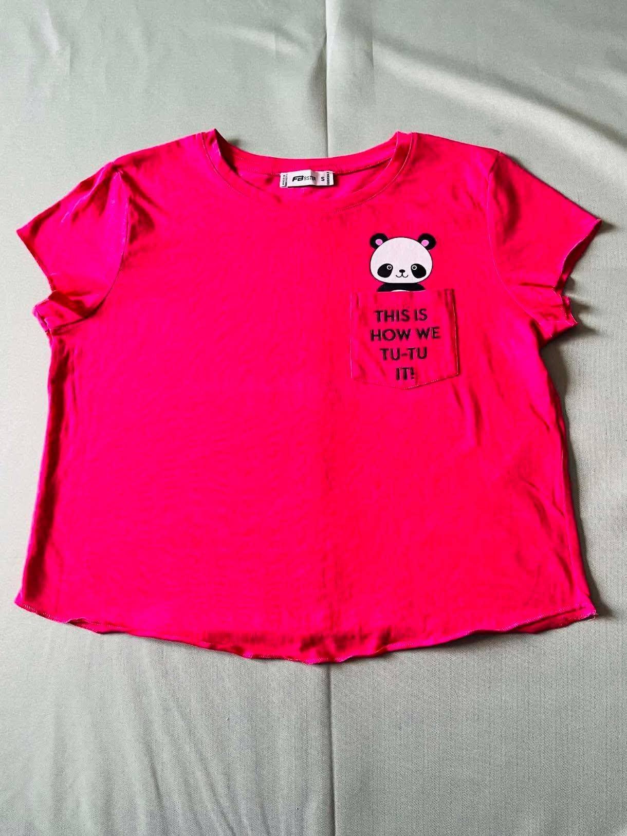t panda pdp T-shirt fuchsia Panda « This is how we tu-tu it! » - TS