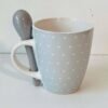 Tasse en céramique Duo de Chats Mignons avec cuillère intégrée